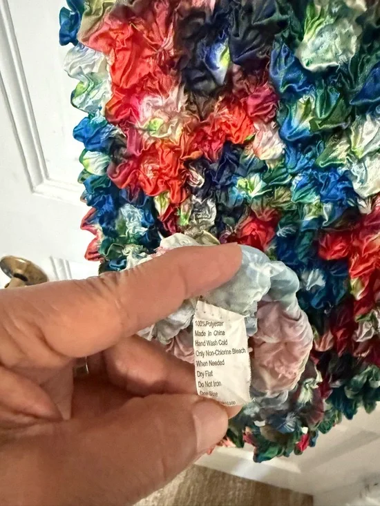 Colorful Ruffled Tank Top - Multicolor - Picture 4 of 4